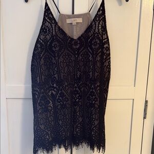 LOFT Black Lace Women's Top